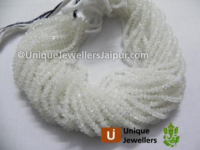 White Rainbow Plain Button Beads